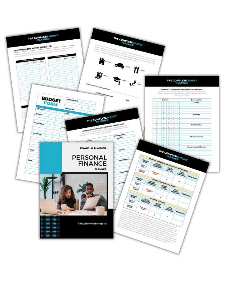 Financial Planner (CUSTOMIZABLE 10 Pages)