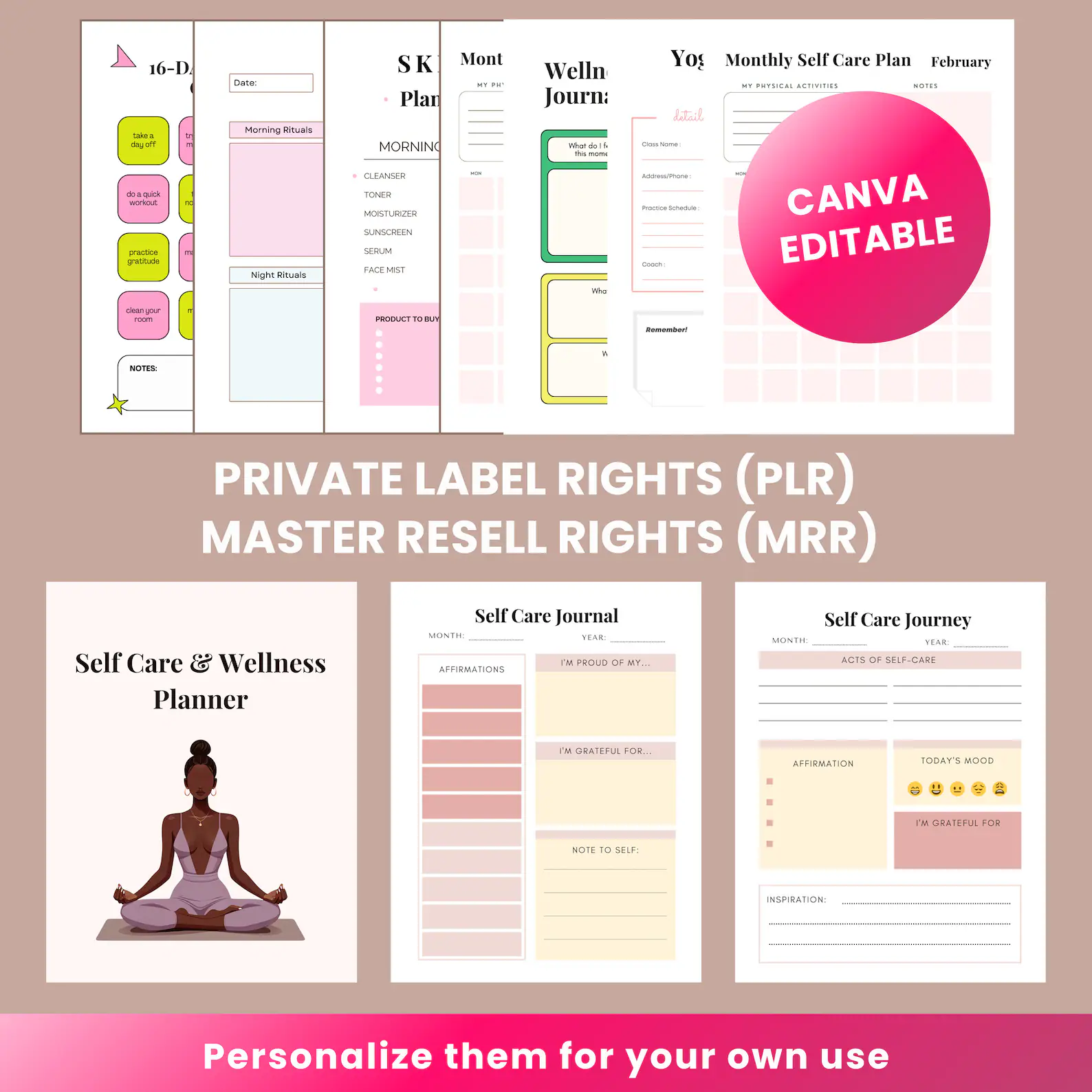 Black Girl Magic Self Care Planner