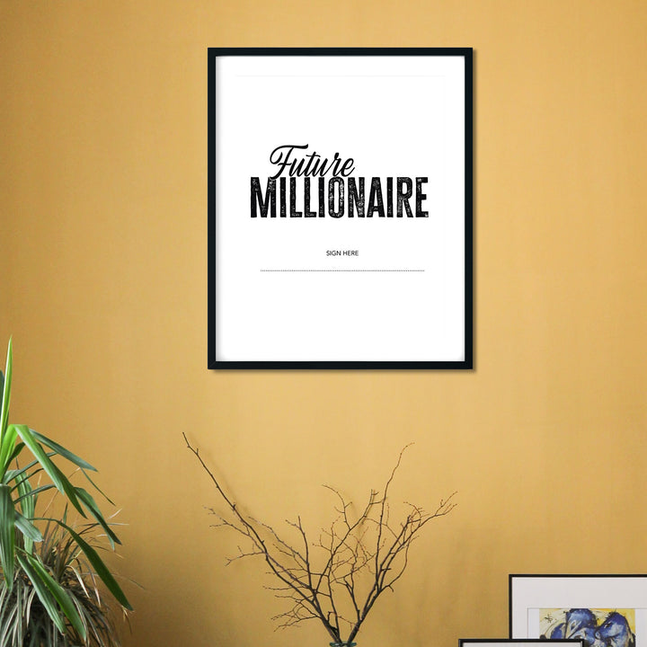 Future Millionaire: "SIGN YOUR NAME"Printable Wall Art