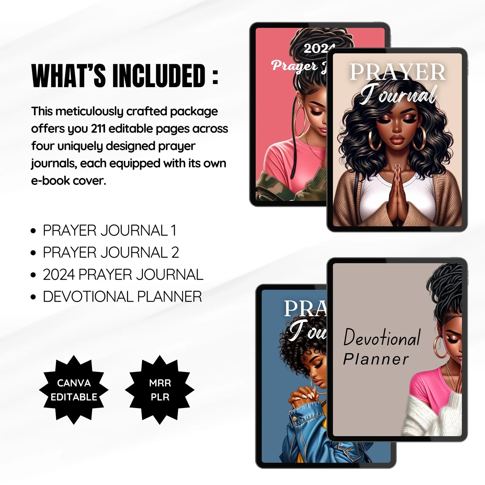 Prayer Journal | 211Editable Pages