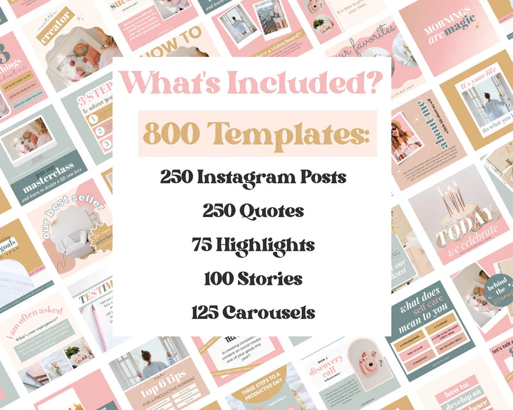 800 Colorful Instagram Templates For Business
